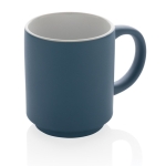 Taza de cerámica apilable de diseño en color 180ml color azul