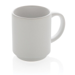Taza de cerámica apilable de diseño en color 180ml color blanco