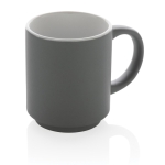 Taza de cerámica apilable de diseño en color 180ml color gris