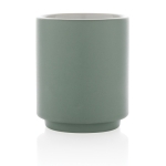 Taza de cerámica apilable de diseño en color 180ml color verde menta cuarta vista