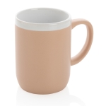Taza de cerámica con borde blanco de 300ml White Deco color marrón