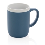 Taza de cerámica con borde blanco de 300ml White Deco color azul