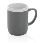 Taza de cerámica con borde blanco de 300ml White Deco color gris