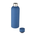 Botella termo de acero inoxidable con acabado mate 500ml Spring color azul segunda vista