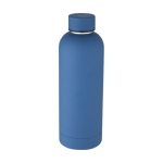 Botella termo de acero inoxidable con acabado mate 500ml Spring color azul tercera vista