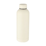 Botella termo de acero inoxidable con acabado mate 500ml Spring color blanco roto tercera vista