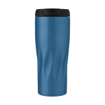 Vaso termo con original diseño geométrico de ondas 450ml Waves color azul vista impresión tampografía