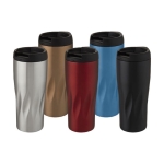 Vaso termo con original diseño geométrico de ondas 450ml Waves color azul segunda vista varios colores