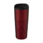 Colorido vaso isotérmico geométrico de acero antifugas 450ml Prism color rojo