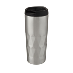 Colorido vaso isotérmico geométrico de acero antifugas 450ml Prism color plateado