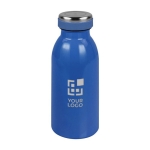 Botella de acero inoxidable pequeña para publicidad 350ml Kioto color azul vista principal