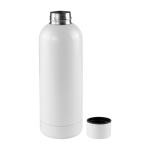 Botella de acero de diseño impecable con logotipo 750ml Routine color blanco segunda vista