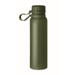 Botella térmica de acero con tapa y asa de silicona 780ml Inox Turn color verde oscuro