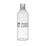 Botella de vidrio borosilicato antifugas grande de 1L Glass Fridge color transparente vista de impresión