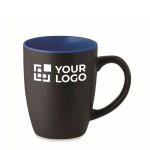 Taza de cerámica negra con interior brillante de 290ml Duo Black vista de impresión