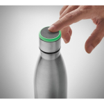Botella de acero con recordatorio de hidratación 500ml Inox Reminder color plateado mate vista fotografía
