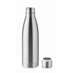 Botella de acero con recordatorio de hidratación 500ml Inox Reminder color plateado mate quinta vista