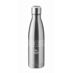 Botella de acero con recordatorio de hidratación 500ml Inox Reminder color plateado mate vista principal