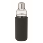 Botella de vidrio con aviso de hidratación 500ml Crystal Reminder color negro segunda vista