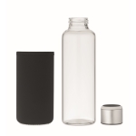Botella de vidrio con aviso de hidratación 500ml Crystal Reminder color negro septima vista