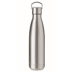 Botella de acero publicitaria con asa en la tapa 500ml Inox Arctic color plateado mate