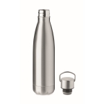 Botella de acero publicitaria con asa en la tapa 500ml Inox Arctic color plateado mate octava vista
