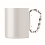 Taza de metal de doble pared y 300ml MetalHook Sublim color blanco quinta vista