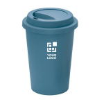 Vaso para llevar personalizado reutilizable de plástico con tapa 450ml vista principal