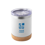 Vaso térmico de acero inoxidable con tapa y base de corcho 400ml vista principal