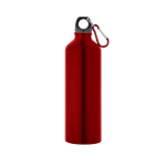 Botella de aluminio grande a color con mosquetón 800ml Cruiser XL color rojo
