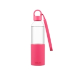 Botella de tritán con funda de silicona de colores 500ml Melior color rosa