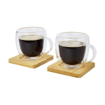 Set de dos tazas de vidrio de doble pared y 250ml Machiatto color transparente segunda vista