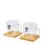 Set de dos tazas de vidrio de doble pared y 250ml Machiatto vista principal