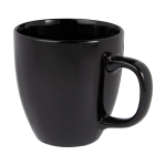 Taza de cerámica con acabado brillante de 430ml Cappuccino color negro