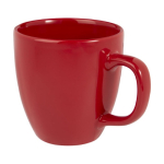 Taza de cerámica con acabado brillante de 430ml Cappuccino color rojo