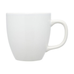 Taza de cerámica con acabado brillante de 430ml Cappuccino color blanco vista lateral
