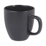 Taza de cerámica con acabado brillante de 430ml Cappuccino color gris oscuro
