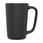 Taza de cerámica grande con acabado mate de 480ml Americano color negro vista lateral