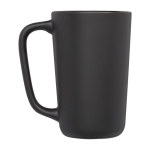 Taza de cerámica grande con acabado mate de 480ml Americano color negro segunda vista lateral