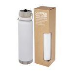 Bidón deportivo promocional de acero función termo 750ml Thor Sport color blanco