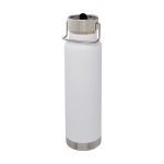 Bidón deportivo promocional de acero función termo 750ml Thor Sport color blanco tercera vista