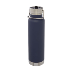 Bidón deportivo promocional de acero función termo 750ml Thor Sport color azul oscuro tercera vista