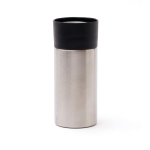 Taza termo de acero con apertura con una sola mano 300ml OnePress color plateado