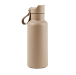 Botella termo promocional con asa y apertura de botón 500ml OnePress color beige