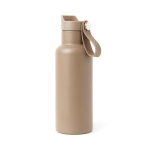Botella termo promocional con asa y apertura de botón 500ml OnePress color beige segunda vista