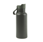 Botella termo promocional con asa y apertura de botón 500ml OnePress color verde oscuro