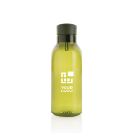 Botellas 100% de RPET con asa de transporte 500ml Avira Atik color verde vista de impresión