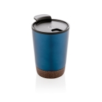 Taza termo personalizada de acero con base de corcho 300ml Eco Cork color azul