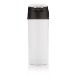 Termo reciclado de acero inoxidable con cierre seguro 300ml Eco Roiboos color blanco cuarta vista