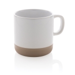 Taza publicitaria de cerámica esmaltada de diseño original 360ml Artisanal color blanco